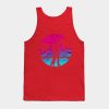 Surfinger Girl Palm Trees Sunset Tank Top Official Surfing Merch