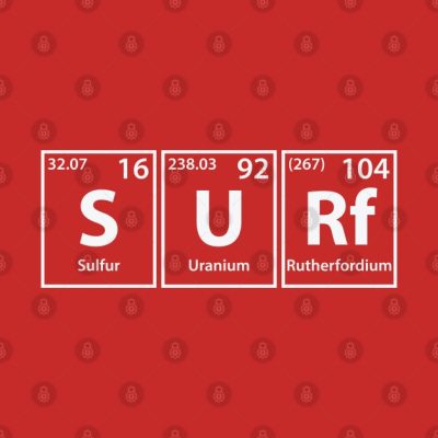 Surfing S U Rf Periodic Elements Spelling Tank Top Official Surfing Merch