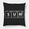 Surfing S U Rf Periodic Elements Spelling Throw Pillow Official Surfing Merch