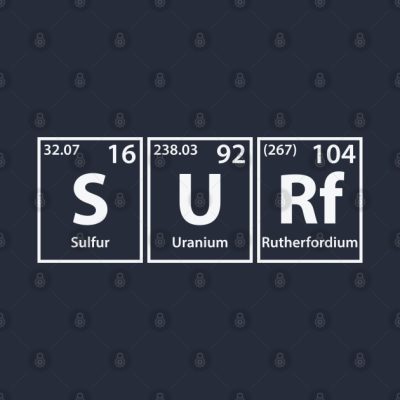 Surfing S U Rf Periodic Elements Spelling Crewneck Sweatshirt Official Surfing Merch