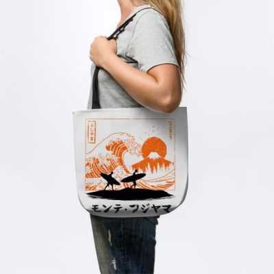 Surfing The Wave In Japan Tote Official Surfing Merch