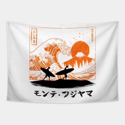 Surfing The Wave In Japan Tapestry Official Surfing Merch