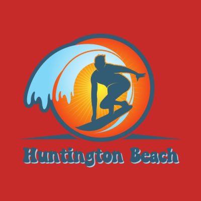 Huntington Beach Retro Surfinger Tank Top Official Surfing Merch