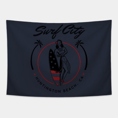 Surfing City California Tapestry Official Surfing Merch