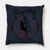 Surfing City California Throw Pillow Official Surfing Merch