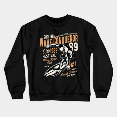 Surfing Wave Crewneck Sweatshirt Official Surfing Merch