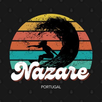 Girl Surfinger In Nazare Vintage Sunset T-Shirt Official Surfing Merch