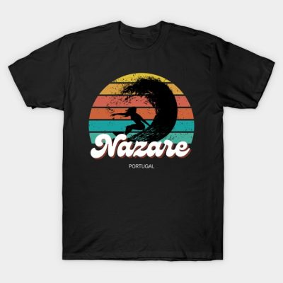 Girl Surfinger In Nazare Vintage Sunset T-Shirt Official Surfing Merch