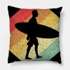 Retro Vintage 80S Surfing Gift For Surfingers Throw Pillow Official Surfing Merch