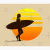 Golden Sunrise Surfinger Girl Tapestry Official Surfing Merch