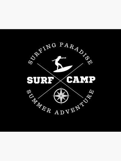 Surfing Camp Summer Adventure Tapestry Official Surfing Merch