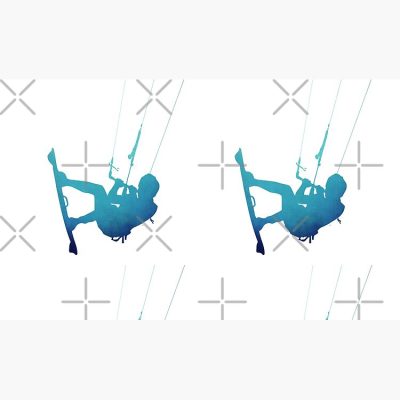 Kite Surfing Woman Ombre Blue Silhouette Mug Official Surfing Merch