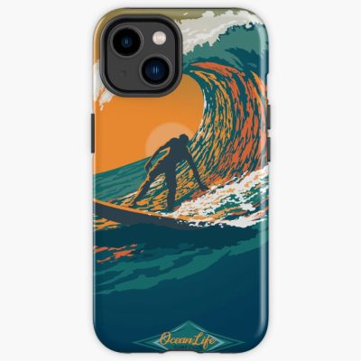 Ocean Life Surfing Club Retro Surfing Poster Iphone Case Official Surfing Merch