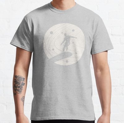 Silver Surfinger Minimalist White T-Shirt Official Surfing Merch