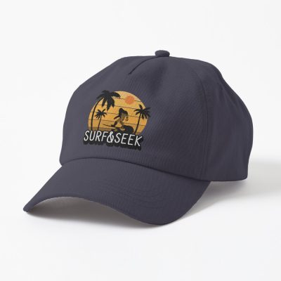 Surfing & Seek Bigfoot Vintage Sunset Shirt Cap Official Surfing Merch