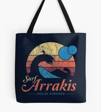 Visit Arrakis - Vintage Distressed Surfing - Dune - Sci Fi Tote Bag Official Surfing Merch