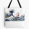 Surfinger Big Wave Off Kanagawa Japanese Surfing Tote Bag Official Surfing Merch