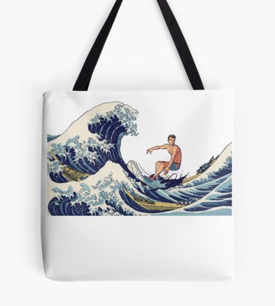 Surfinger Big Wave Off Kanagawa Japanese Surfing Tote Bag Official Surfing Merch