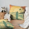 Surfing Holiday Vintage Throw Pillow Official Surfing Merch