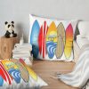 Surfingboards Throw Pillow Official Surfing Merch