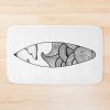 Surfingboard Drawing Bath Mat Official Surfing Merch