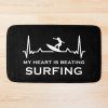 Surfing Heartbeat Bath Mat Official Surfing Merch