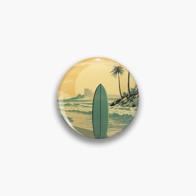 Surfing Holiday Vintage Pin Official Surfing Merch