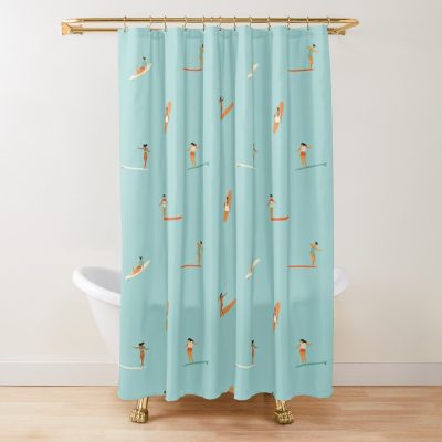 Surfing Goddess Shower Curtain Official Surfing Merch