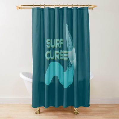 Surfing Curse  4 Shower Curtain Official Surfing Merch