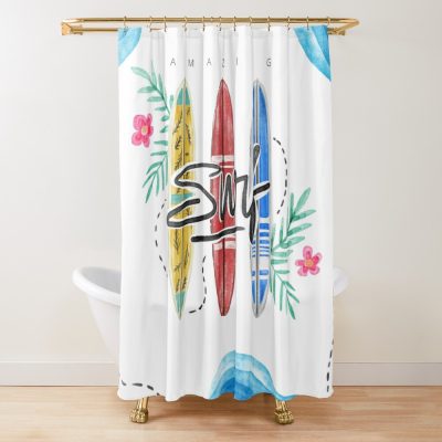 Amazing Surfing Shower Curtain Official Surfing Merch