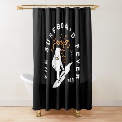 The Surfingboard Fever Shower Curtain Official Surfing Merch