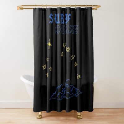 Surfing Course Course Shower Curtain Official Surfing Merch