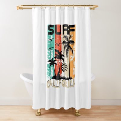 Surfing California Shower Curtain Official Surfing Merch