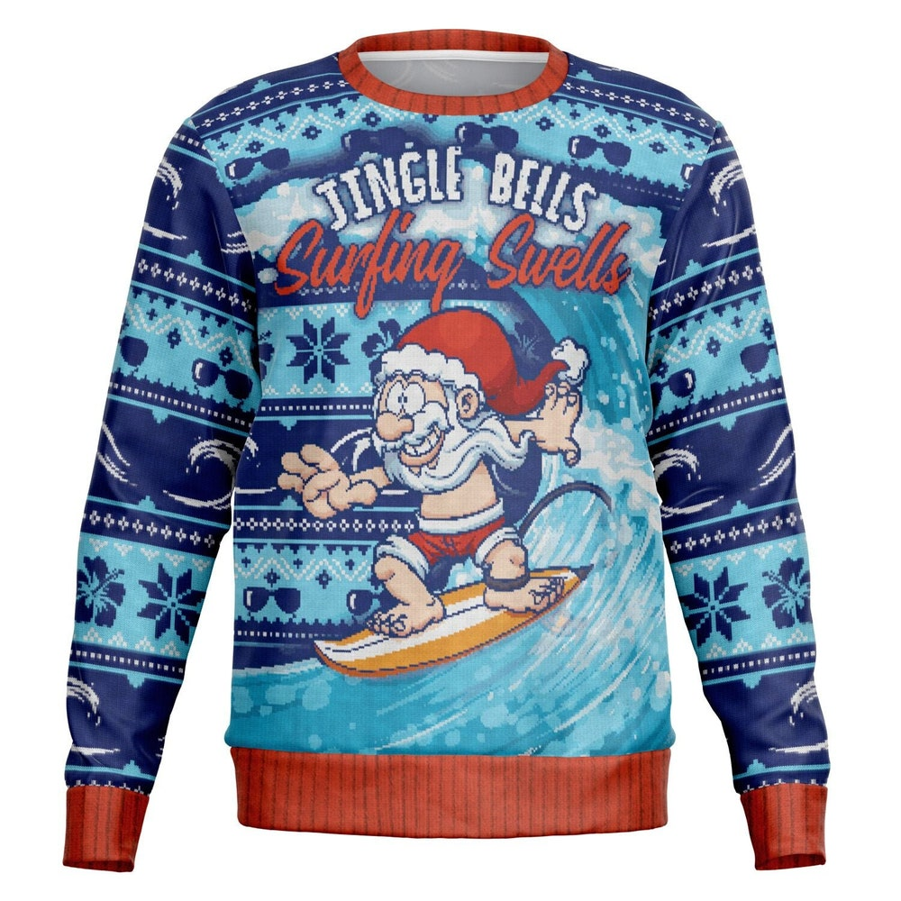 Funny Surfing Ugly Christmas Sweater